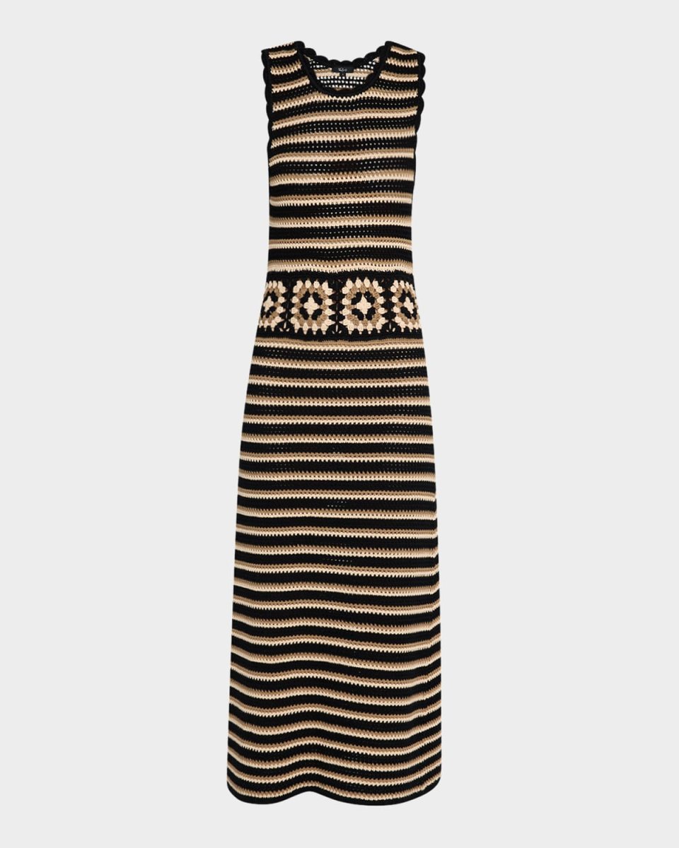 Coco Crochet-Knit Midi Dress